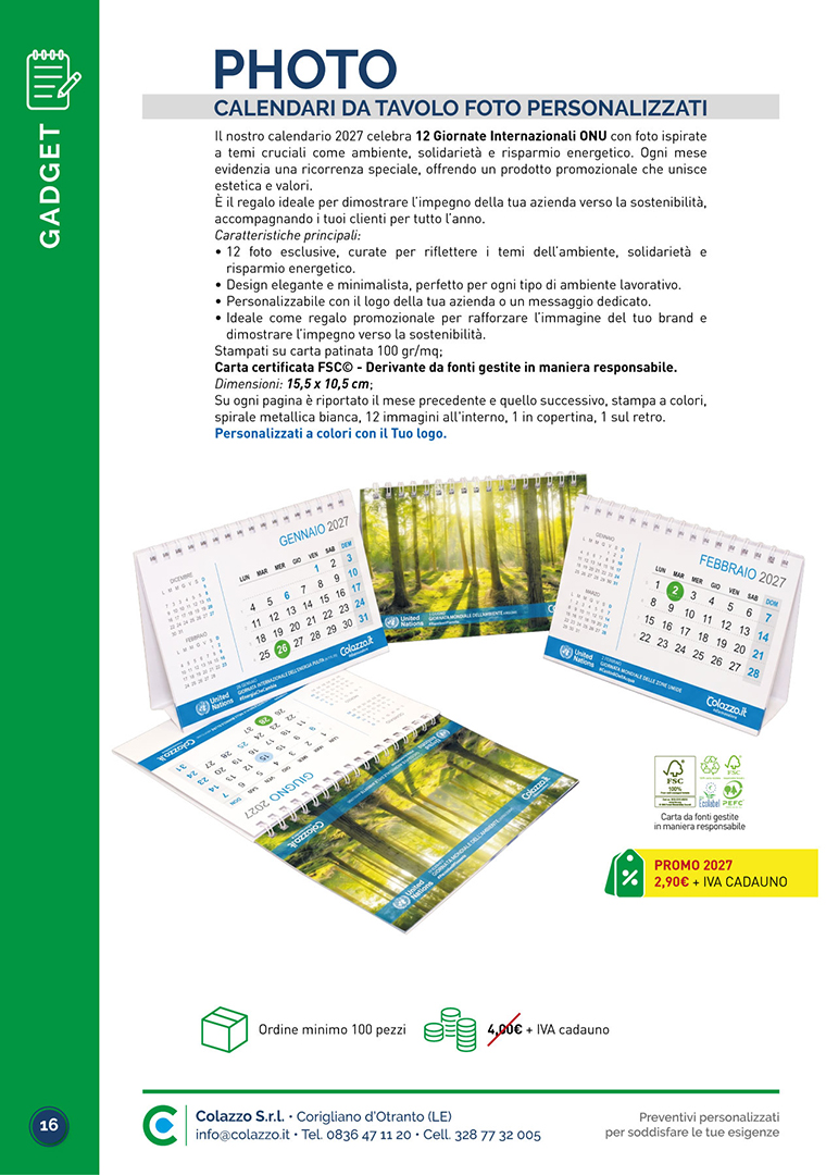 Catalogo di Prodotti Promozionali per Aziende di Colazzo Srl