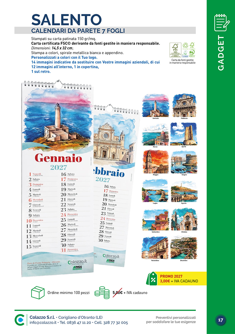 Catalogo di Prodotti Promozionali per Aziende di Colazzo Srl