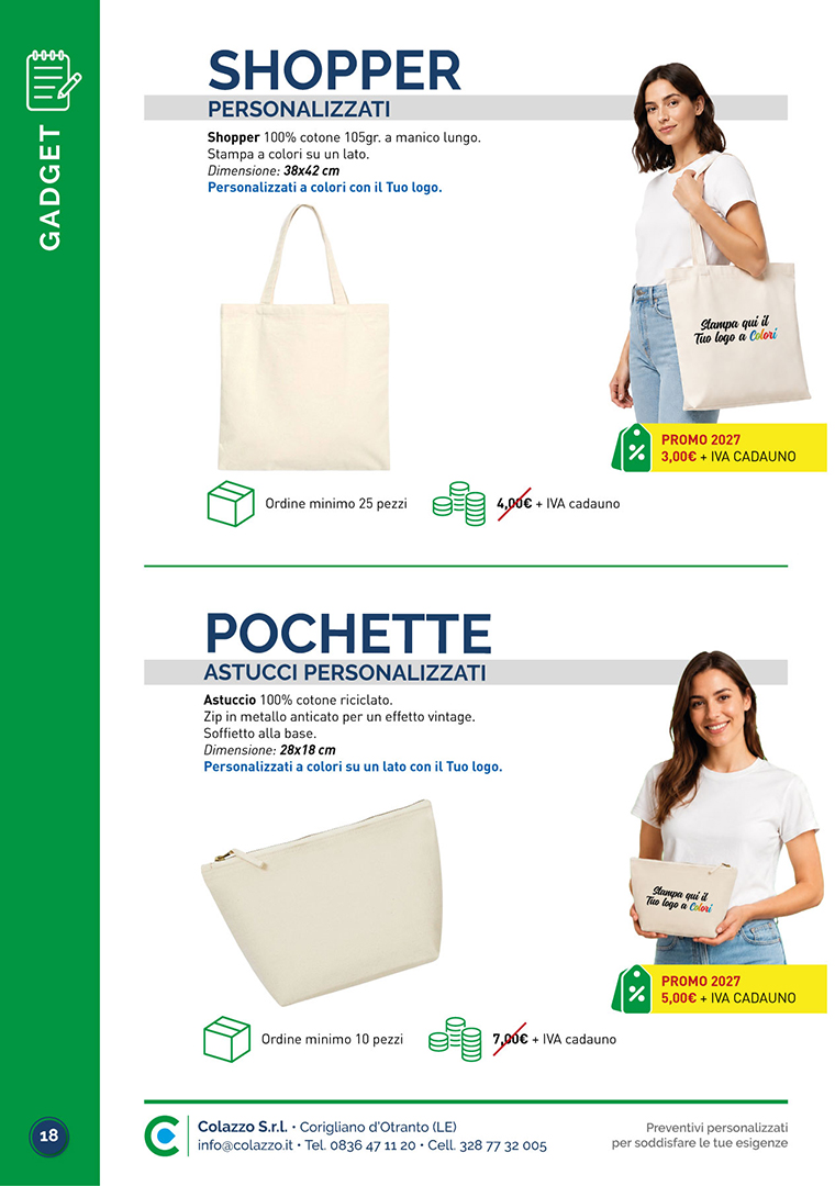 Catalogo di Prodotti Promozionali per Aziende di Colazzo Srl