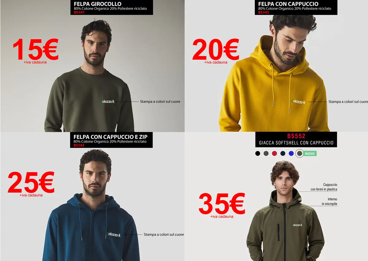 Felpe invernali con stampa a colori sul cuore